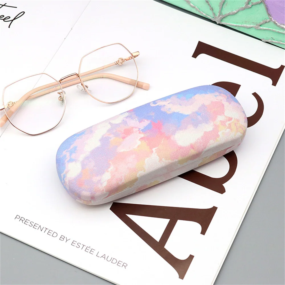 Hard Box Waterproof Glasses Case Eye Contacts Case Painted Eyewear Cases For Reading Glasses Outdoor Activities Sunglasses