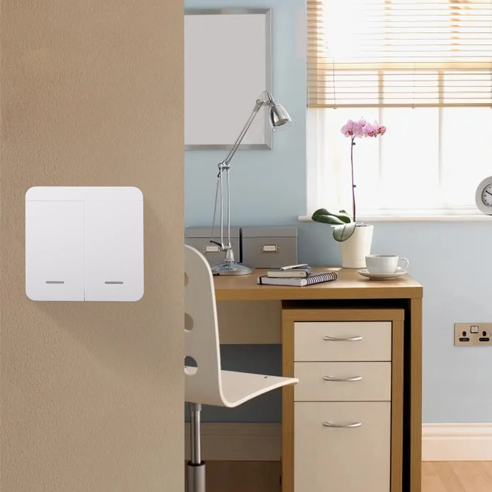 

2-местный переключатель, комплект выключателя света, домашнее освещение, компактный дизайн приемника, расширяемая система, компактный дизайн беспроводного приемника