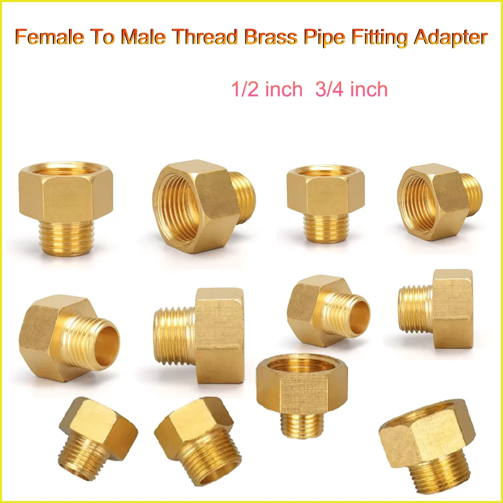 

1/3/5/10 шт. латунь 1/2 дюйма 3/4 дюйма внутренняя и наружная резьба латунный фитинг адаптер соединитель