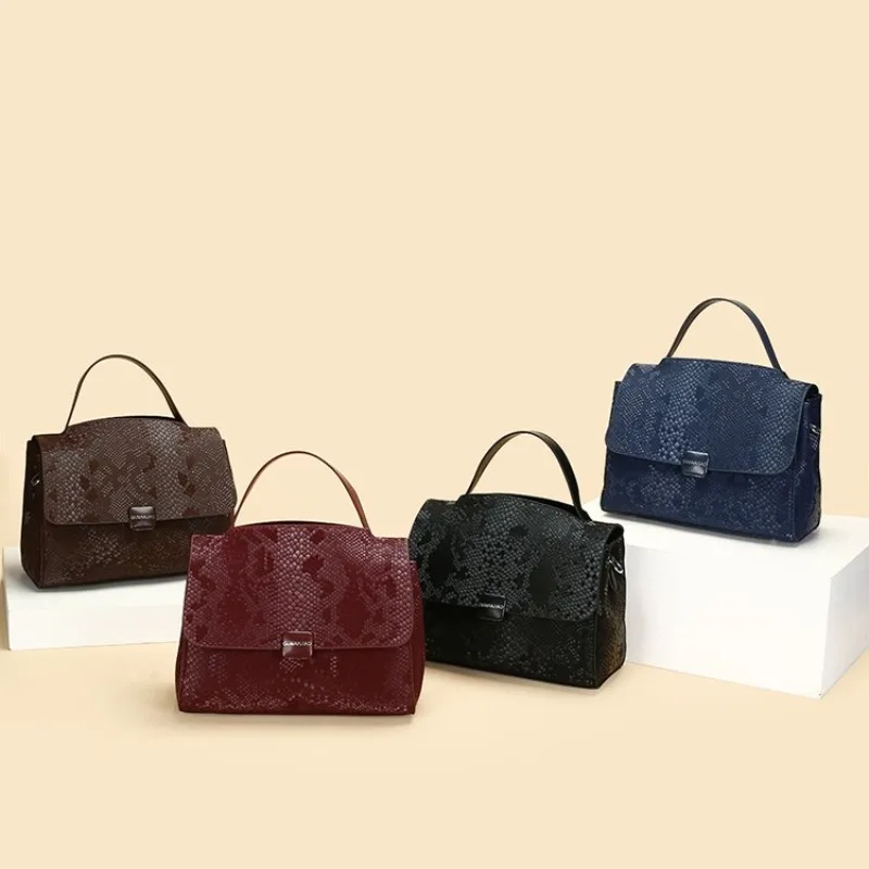 

Classic Structured Top Handle Handbag For Women Luxe Faux Croc Shoulder Bag Professional Office Meeting Essential Accessory