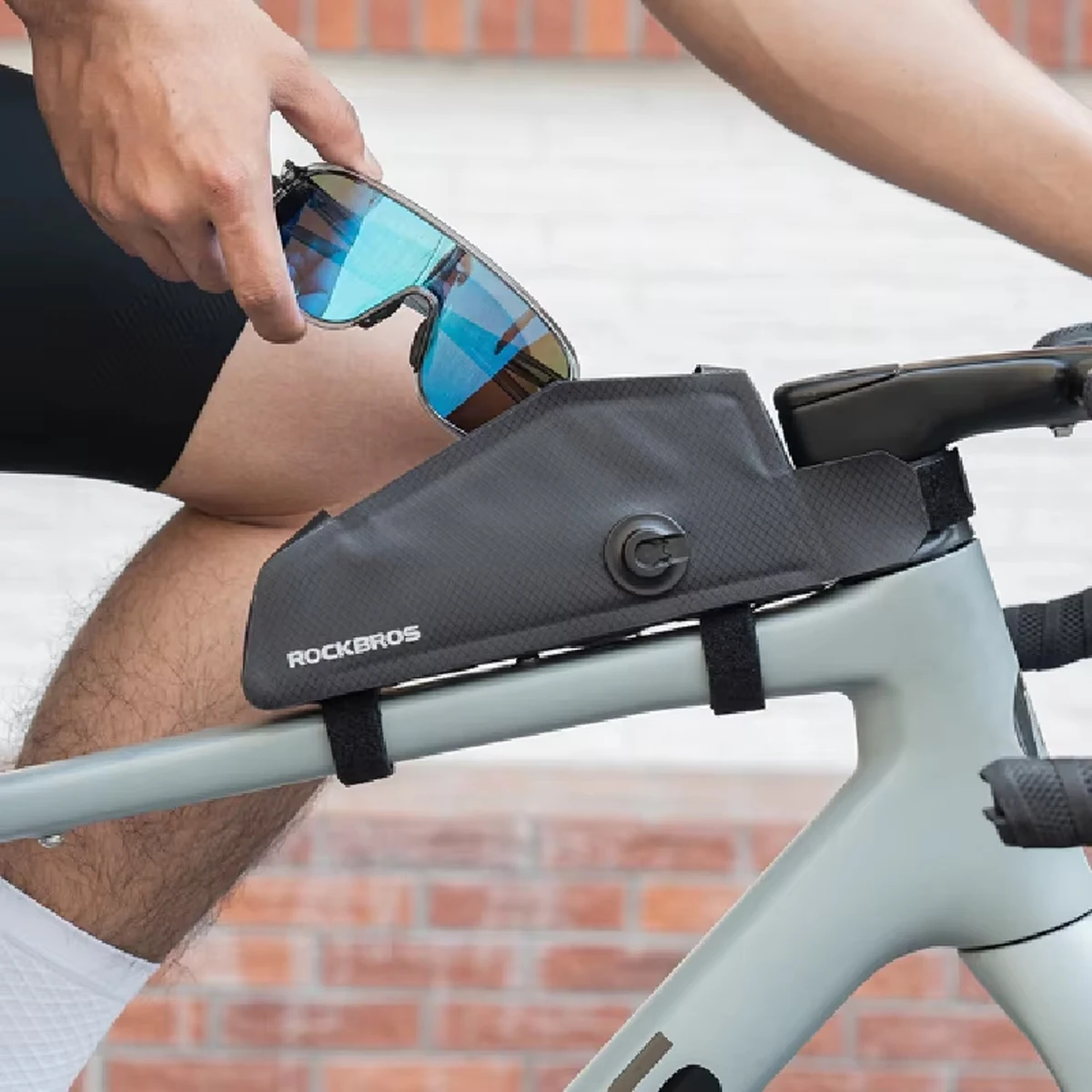 Bolsa para Tubo Superior de Bicicleta, 1 Pieza, Bolsa Frontal para Ciclismo con Tornillos o Correas, Impermeable y Resistente al Viento, para Bicicleta de Grava o Carretera