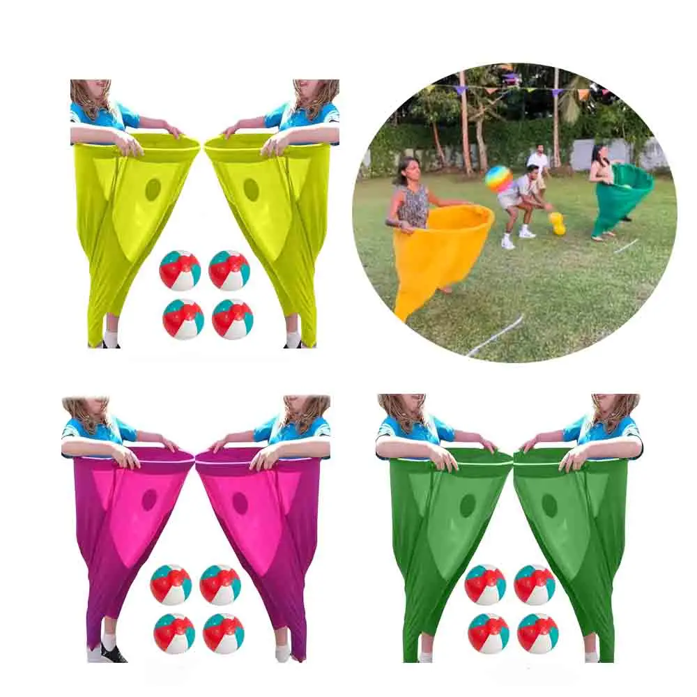 Set da gioco da giardino con pantaloni da nonna Divertenti giochi da lancio per genitori e figli Giocattoli con palline rimbalzanti Giochi di riunione di feste con pompa d'aria