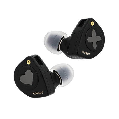 SIMGOT HBB EW300 1DD + 1 Planar + 1PZT controlador híbrido Monitor intrauditivo auriculares con cable con boquillas desmontables Cable OFC IEM plateado