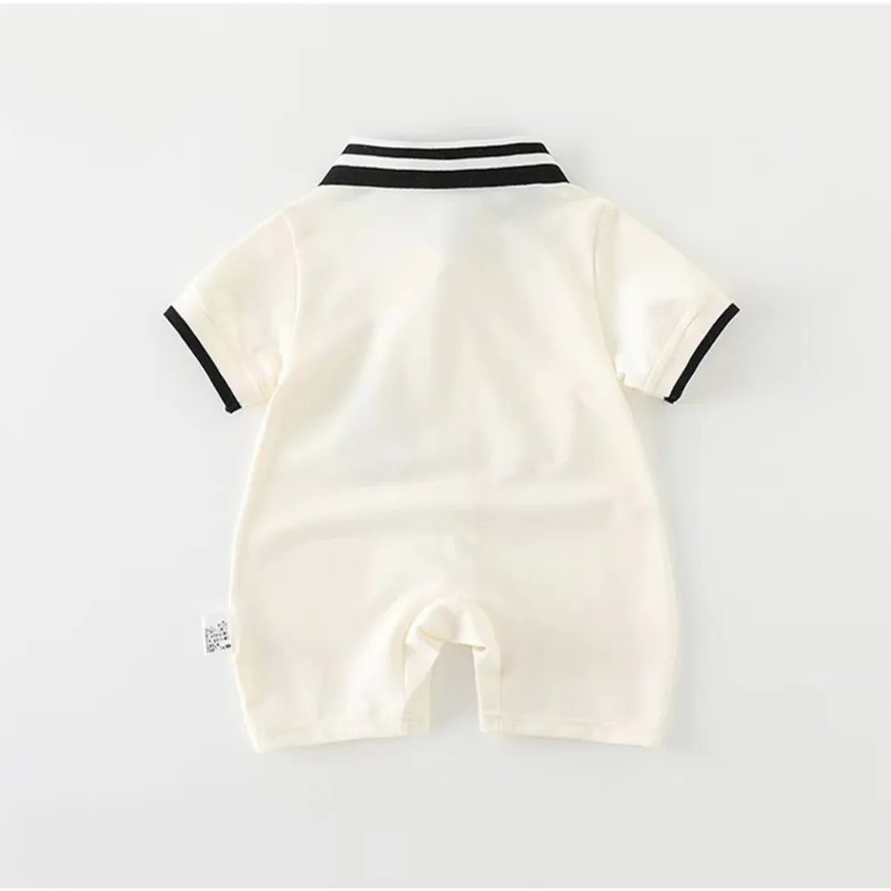 Summer Baby Boy Romper Short Sleeve Cartoon Pattern Cotton Jumpsuit for 6 to 12Months