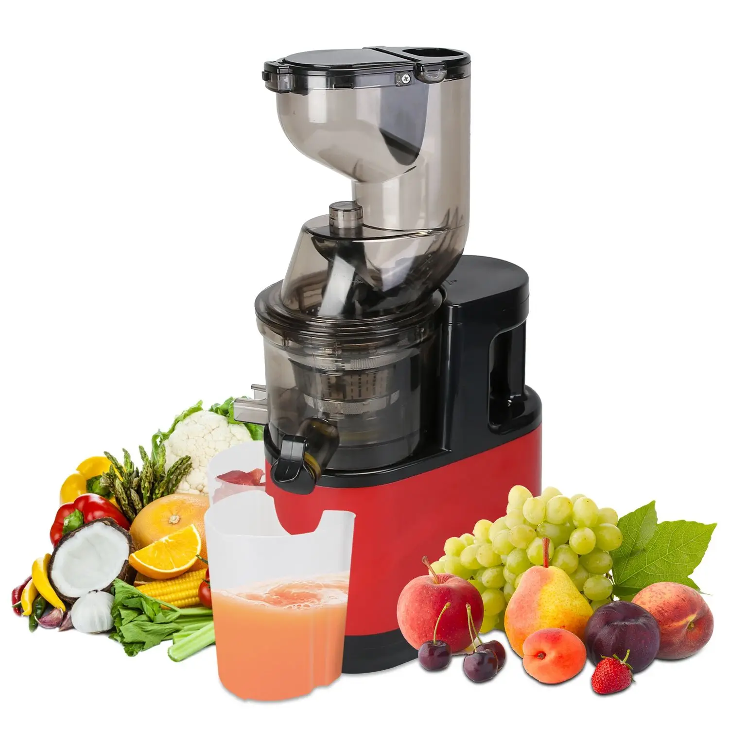 Deluxe Cold Press Juicer Machine 300W Electric Slow Masticating Juicer for Whole Vegetable and Fruit with Reverse Function 2