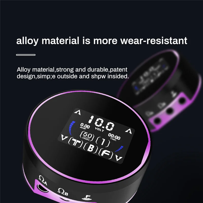 ABIT الوشم إمدادات الطاقة أورورا III الرقمية LED الوشم حزام لفائف مع لفائف و الروتاري الوشم الترباس محول ضبط Fre الولايات المتحدة التوصيل #4