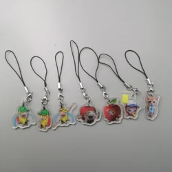 Happy Apple Cat Meme Funny Banana Cat Cute Keychain Phone Keychain Player Car Key Ring Angry Student Crying Student Referee Cat