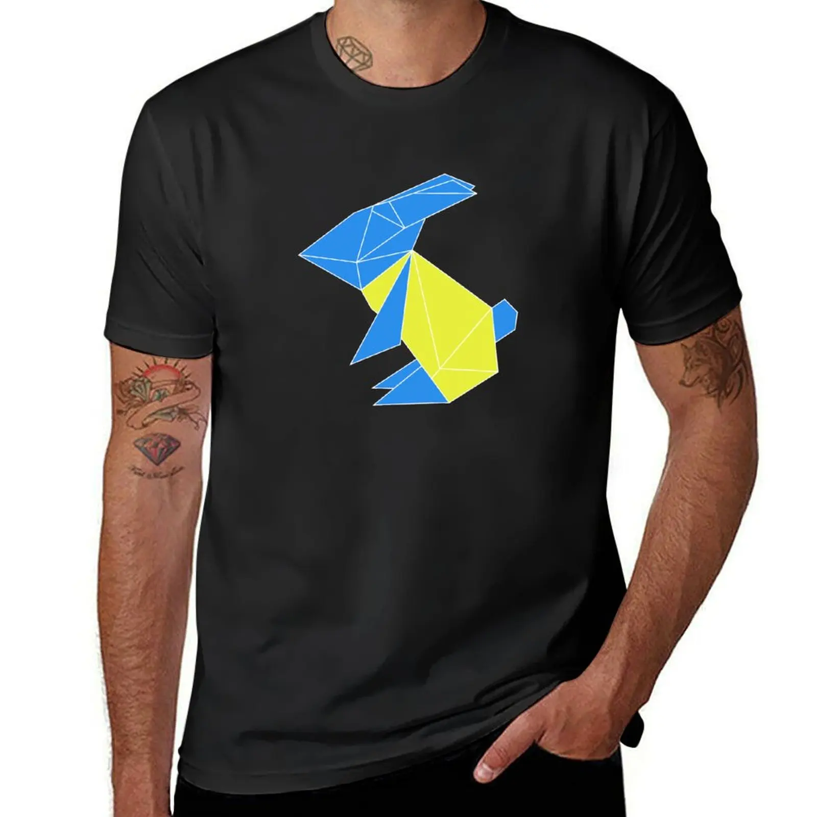 Origami Rabbit (To The Moon) T-Shirt summer clothes customs funny t shirts for men