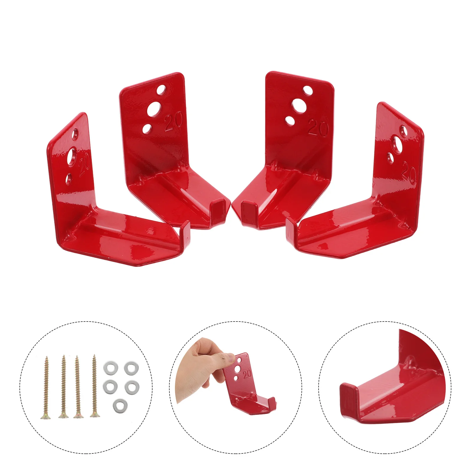 

Fire Extinguisher Mount Fire Extinguisher Mount For Wall 20lb Red Slope Hole L Shape Bracket for Car Accessories Easy Install