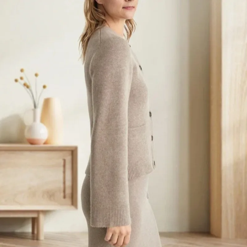 Nouveau Cardigan pour femmes veste d'extérieur tricoté à manches longues haut automne hiver coréen pull manteau femme vêtements Sueter Femini