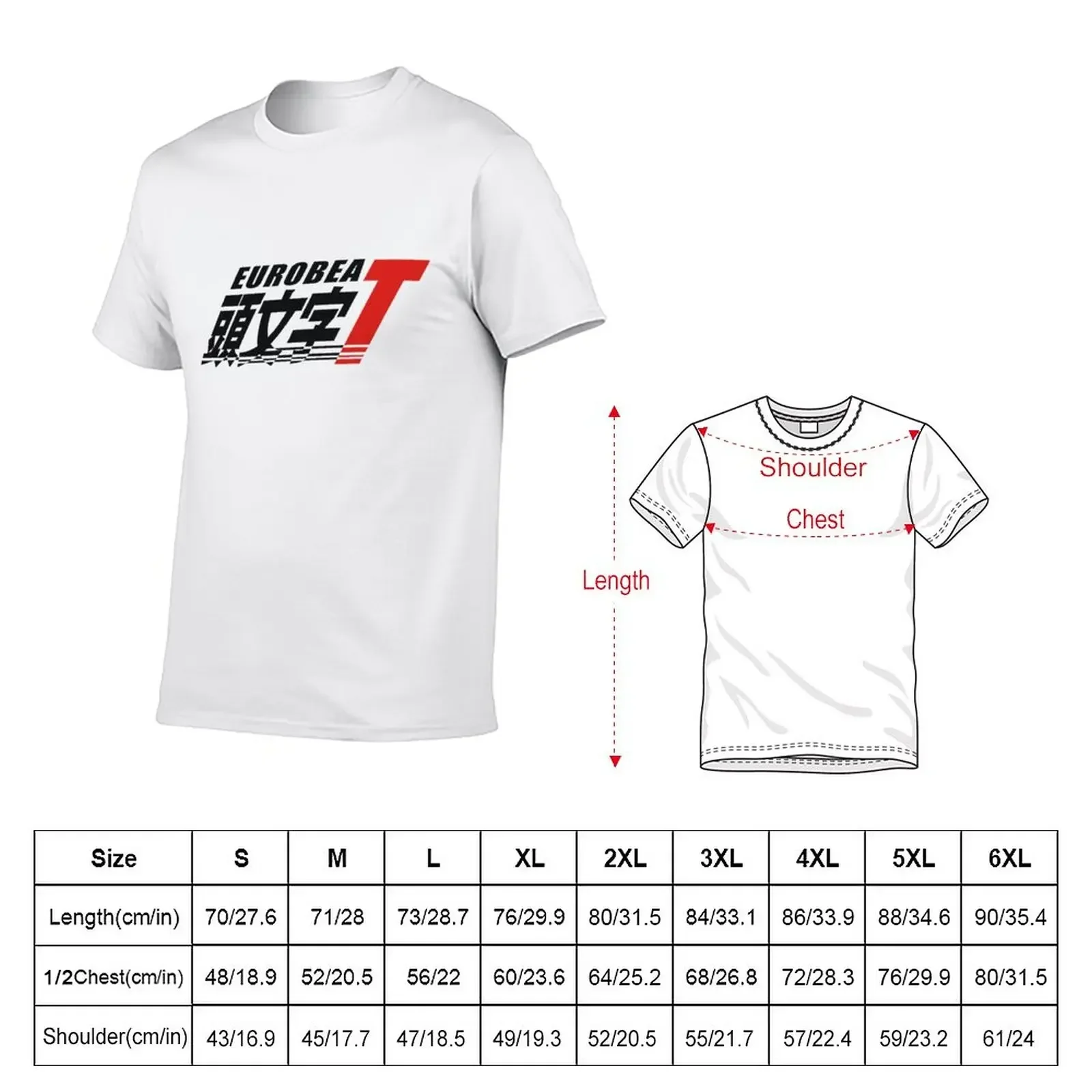 Initial D - Eurobeat T-Shirt oversized cute clothes plus size tops men workout shirt