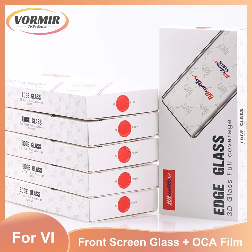 5pcs Phone LCD Glass Panel with OCA Film for Vivo V23 25Pro X80 X90 Series Screen Replacement Repair Parts for Glass Lens Fix