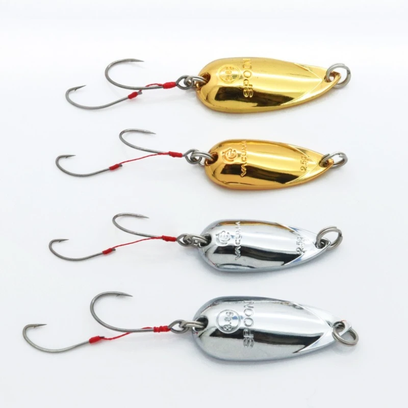 

10pcs Spoon Bait 2.5g-5g Double Hook Fishing Lures Pesca Hard Bait River Stream Freshwater Perch Bass Pike Trout Fishing Tackle