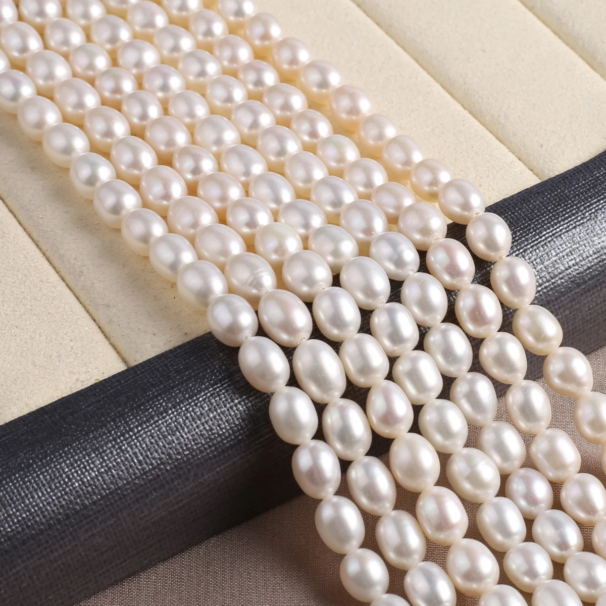 AAAA 5-6mm High Quality Rice Shaped Pearls Natural Freshwater Pearls Spacer Beads for Jewelry Making DIY Necklace Accessories