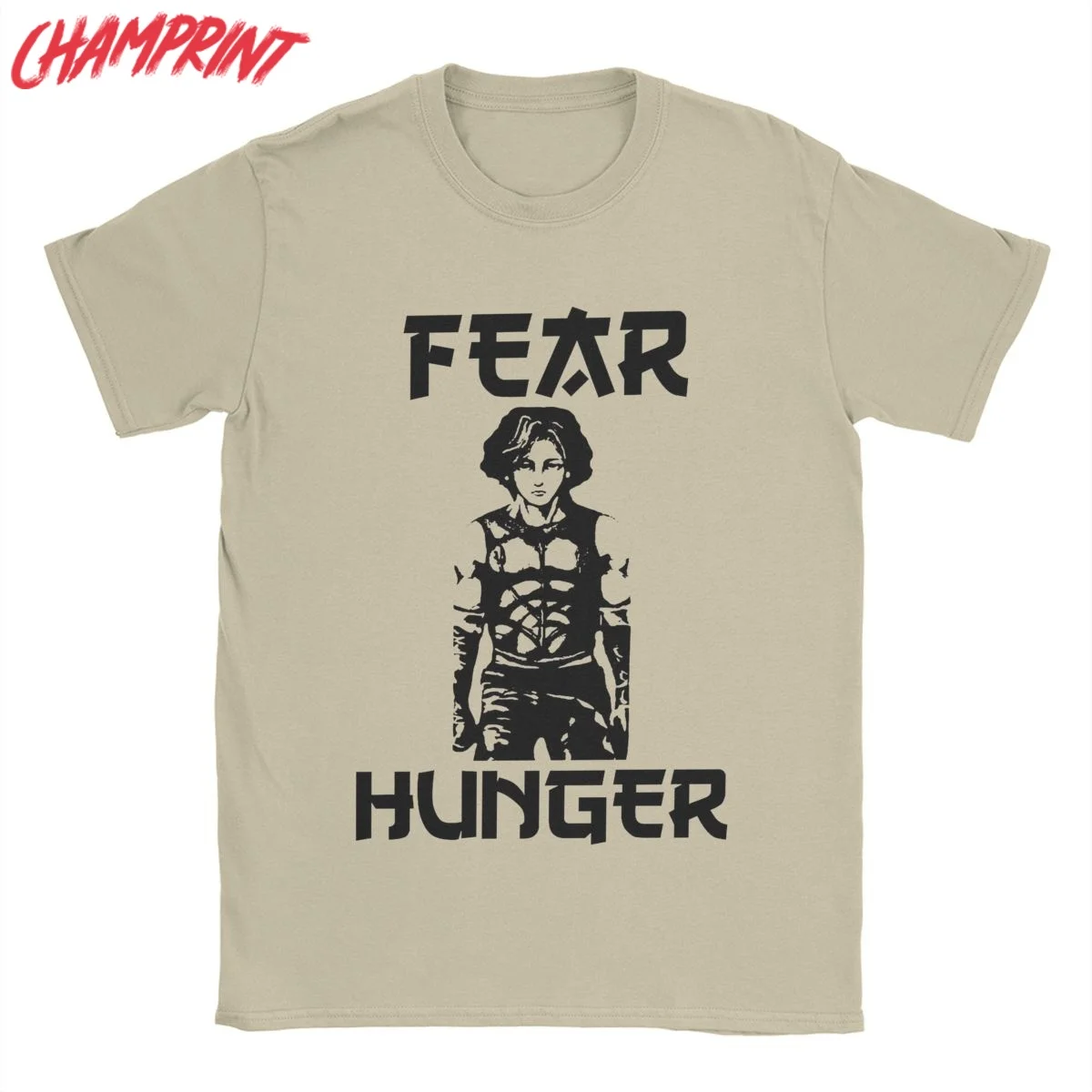 Fear And Hunger T-Shirt for Men Novelty 100% Cotton Tee Shirt Crew Neck Short Sleeve T Shirt Plus Size Clothing