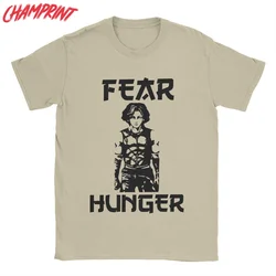 Fear And Hunger T-Shirt for Men Novelty 100% Cotton Tee Shirt Crew Neck Short Sleeve T Shirt Plus Size Clothing