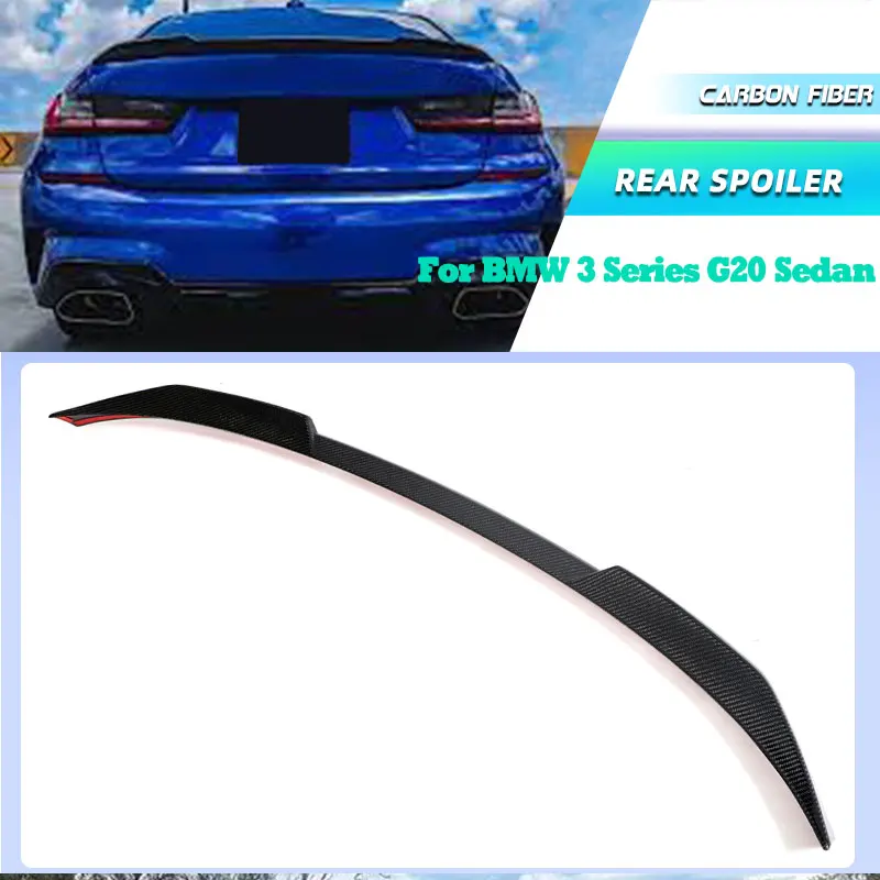 Full Carbon Fiber Car Rear Trunk Spoiler Wing for BMW 3 Series G20 Sedan 2023-2026 Rear Spoiler Boot Trunk Wing Lip Body Kit