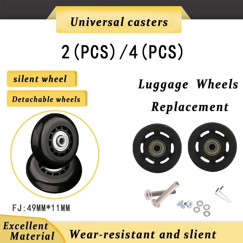 

Trolley Suitcase Wheel Accessories Universal Wheel Suitcase Suitcase Pulley Aircraft Wheel Maintenance Replacement Silent Caster