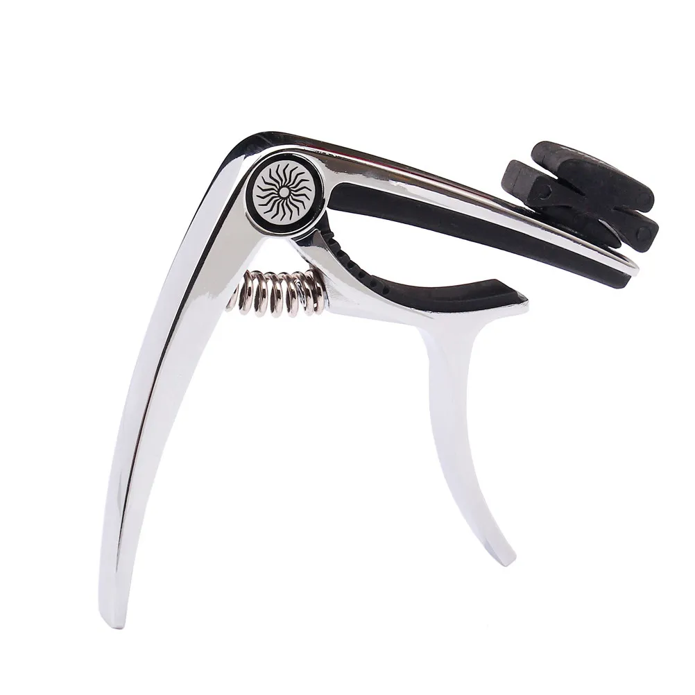 Capo Guitar Clamp Chrome Color Maximum Endurance Fast Operation Comfortable Grip Suit Electric Acoustic Ukulele