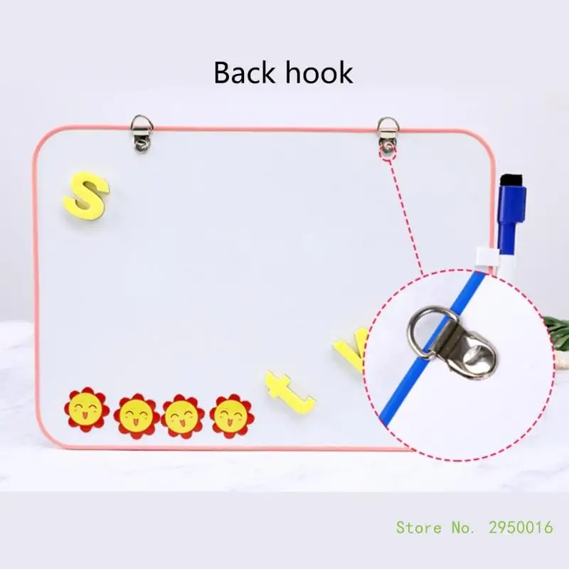 لوح أبيض مزدوج الوجهين للاستخدام في المكتب والمدرسة ، مسح جاف بخطوط ، لوح كتابة محكم