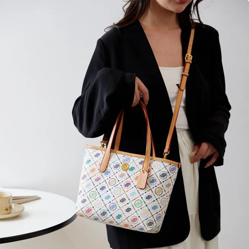 

Luxury Classic Monogram Pattern Crossbody Shoulder Bag,Designer Dopamine Color Women Sling Bag,Chic Commuter Everyday Tote Bag