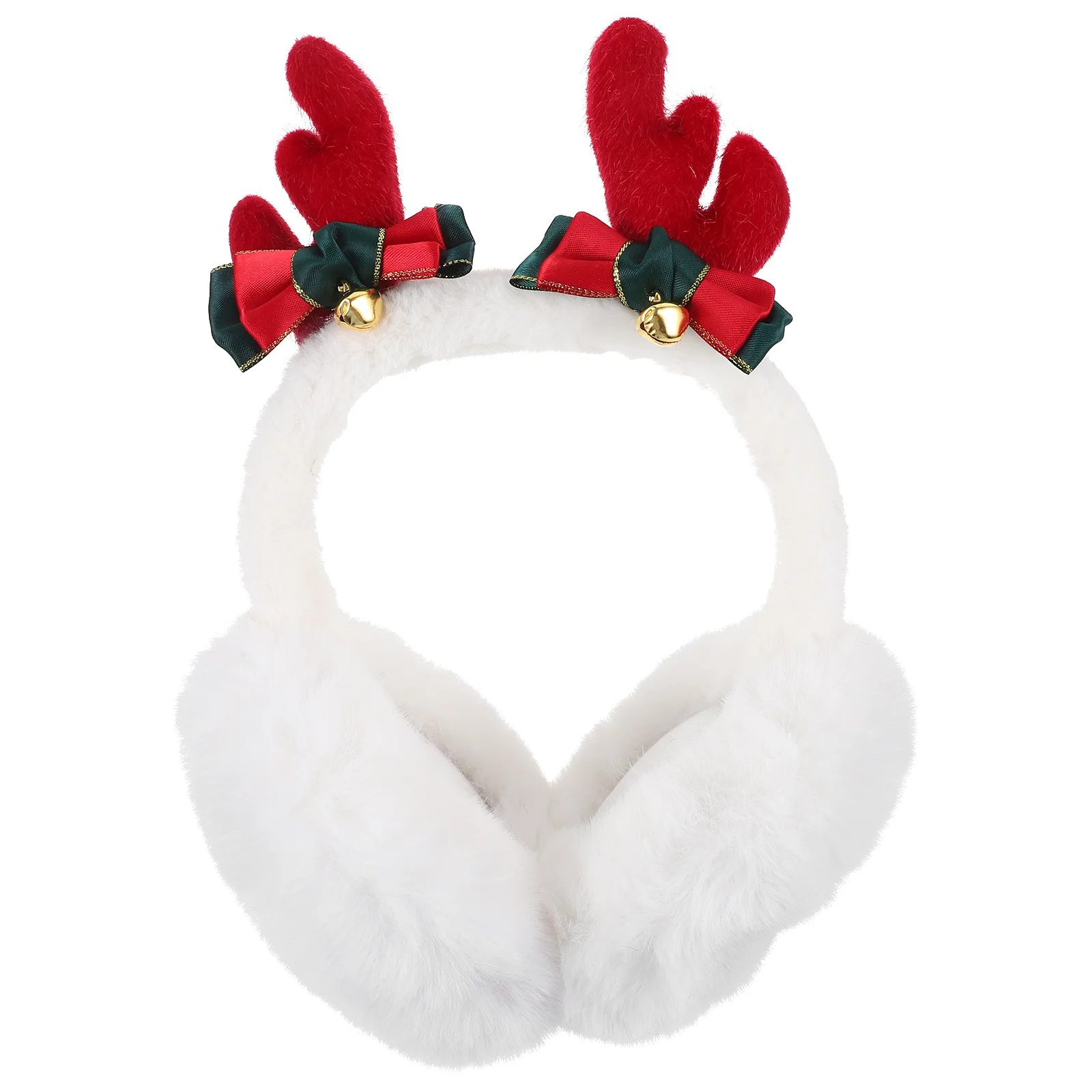Warm Earmuff Cute Antler Design Christmas Ear Warmer Soft Comfortable Winter Headwear Protective Ear Cover