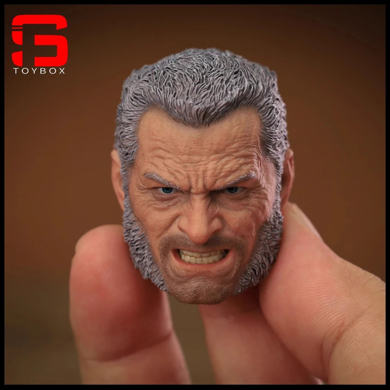 SOOSOOTOYS SSH-003 1/6 Scale Uncle Wolf Hugh Jackman Head Carving Model Fit 12'' Soldier Action Figure Body