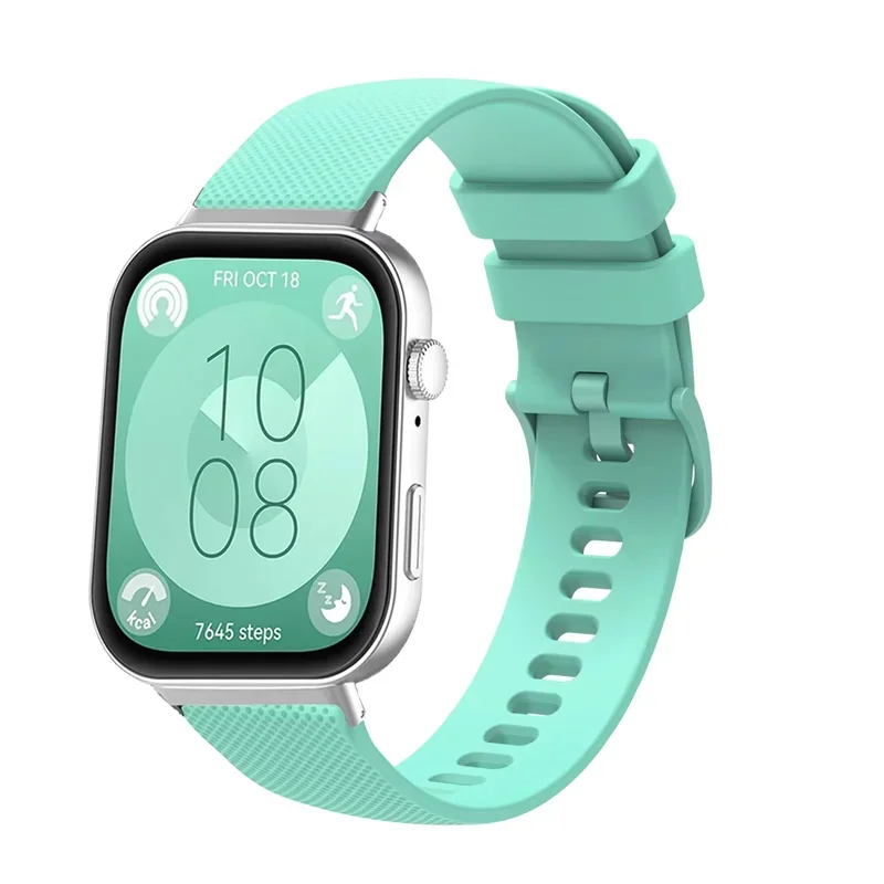 Huawei Watch Fit 3/4/4 Pro対応 スポーツシリコンストラップ 通気性 ソフトブレスレット ウォッチバンド リストバンド