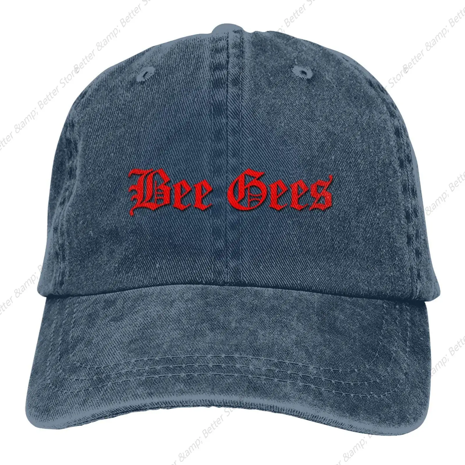 Bee Rock Gees Band Cowboy Printed Baseball Cap Vintage Washed Unisex Adjustable Hats image 6