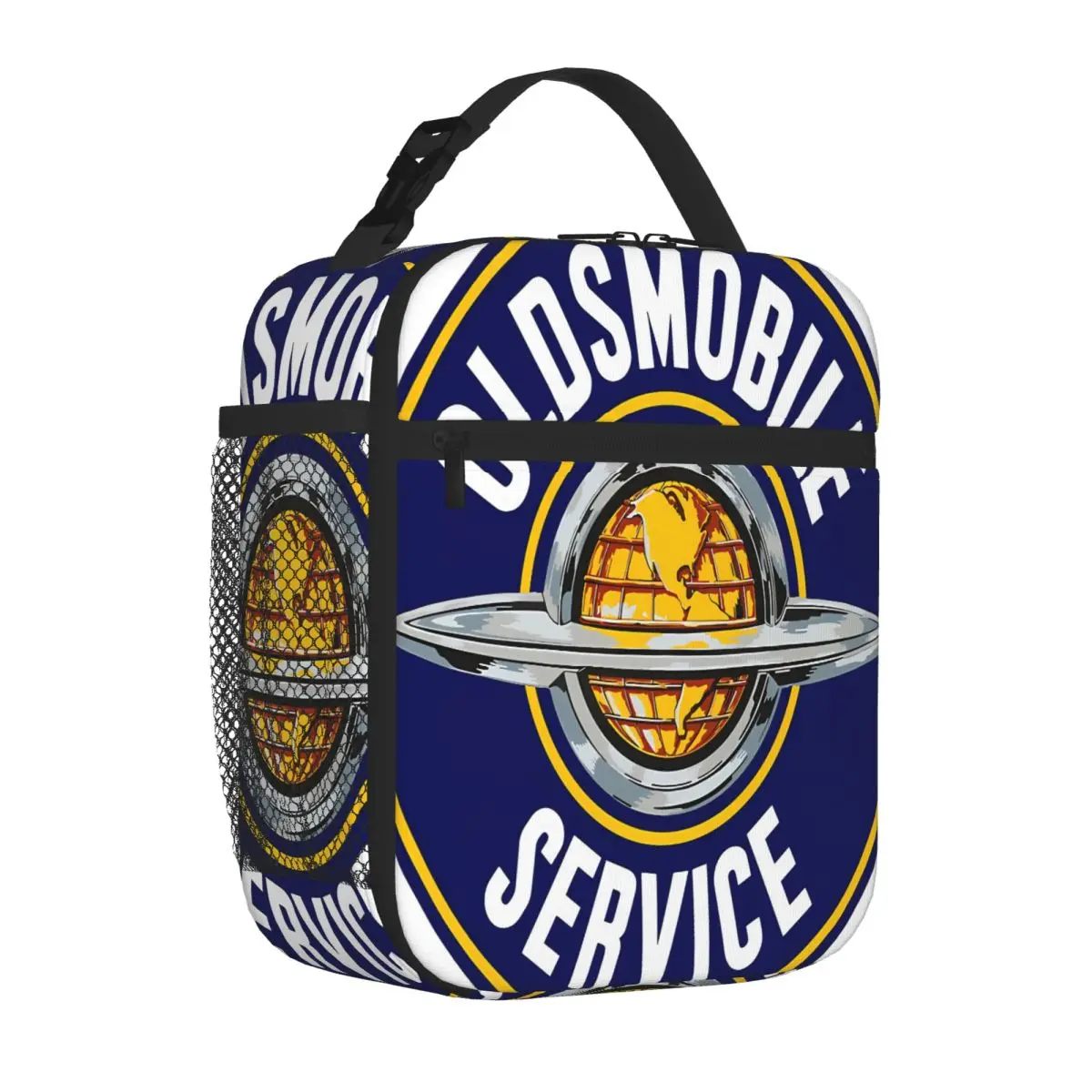 Bestselling Oldsmobile Service Vintage Sign Reproduction Office Style Thermal Lunch Bag Daily Commuting Insulated Snack Tote