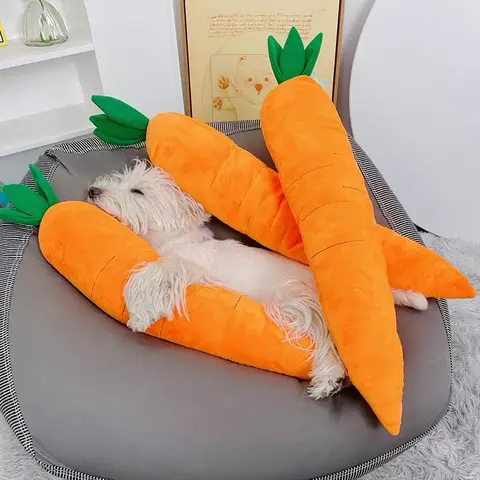 Pet Sound Playing Toy Pet Accessories Dog Toy Pet Carrot Plush Toy Vegetable Chew Toy for Small Medium Large Dogs Universal