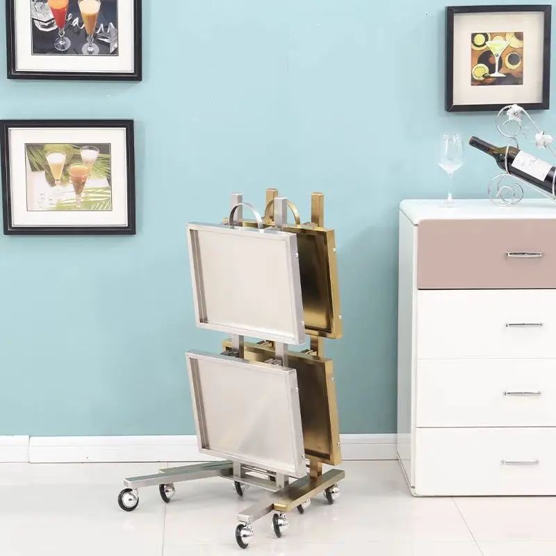 Stainless steel haircut, perm and dyeing cart, tool cart, beauty salon cart, hair cutting rack, foldable barber shop - Image 3