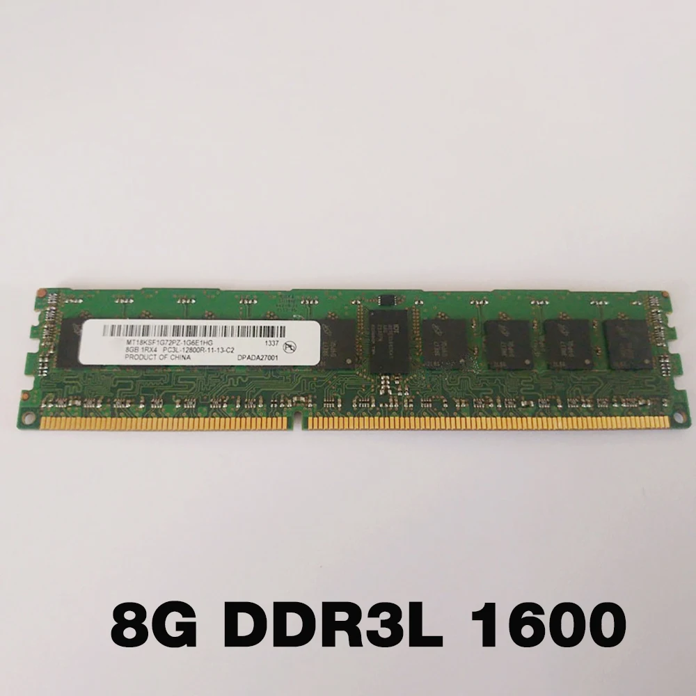 1PCS  8GB 1RX4 PC3L-12800R Server Memory 8G DDR3L 1600 ECC REG MT18KSF1G72PZ-1G6E1HE For MT High Quality Fast Ship