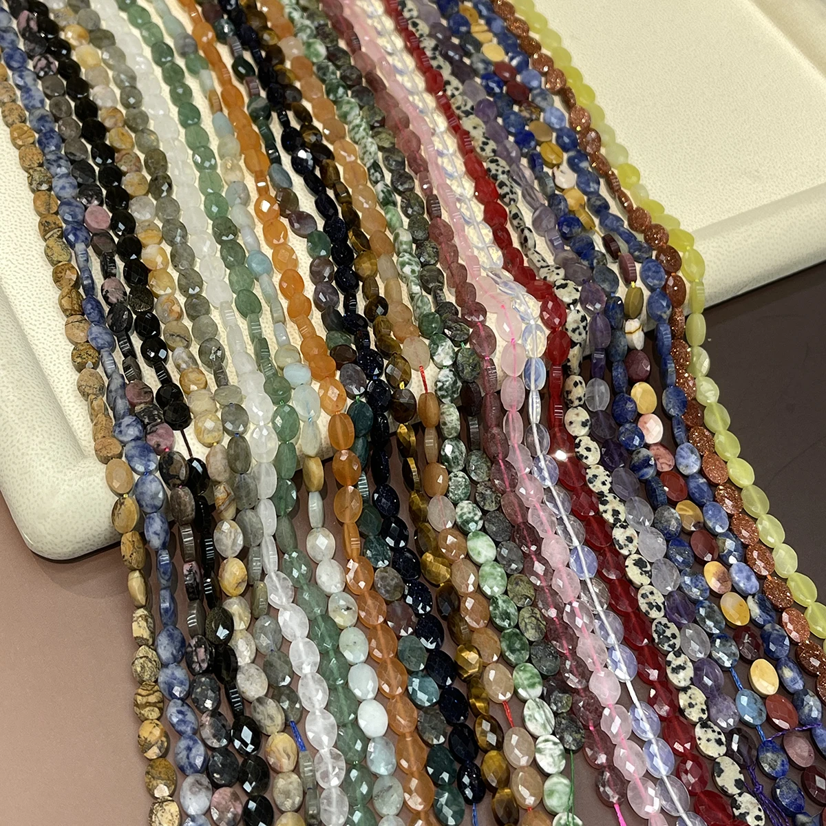 DIY-Isolationsperlen, Naturstein, goldene Sandperlen für die Schmuckherstellung, DIY-Halsketten, Armbänder, Ketten, Ohrringe, Accessoires – Detail 3
