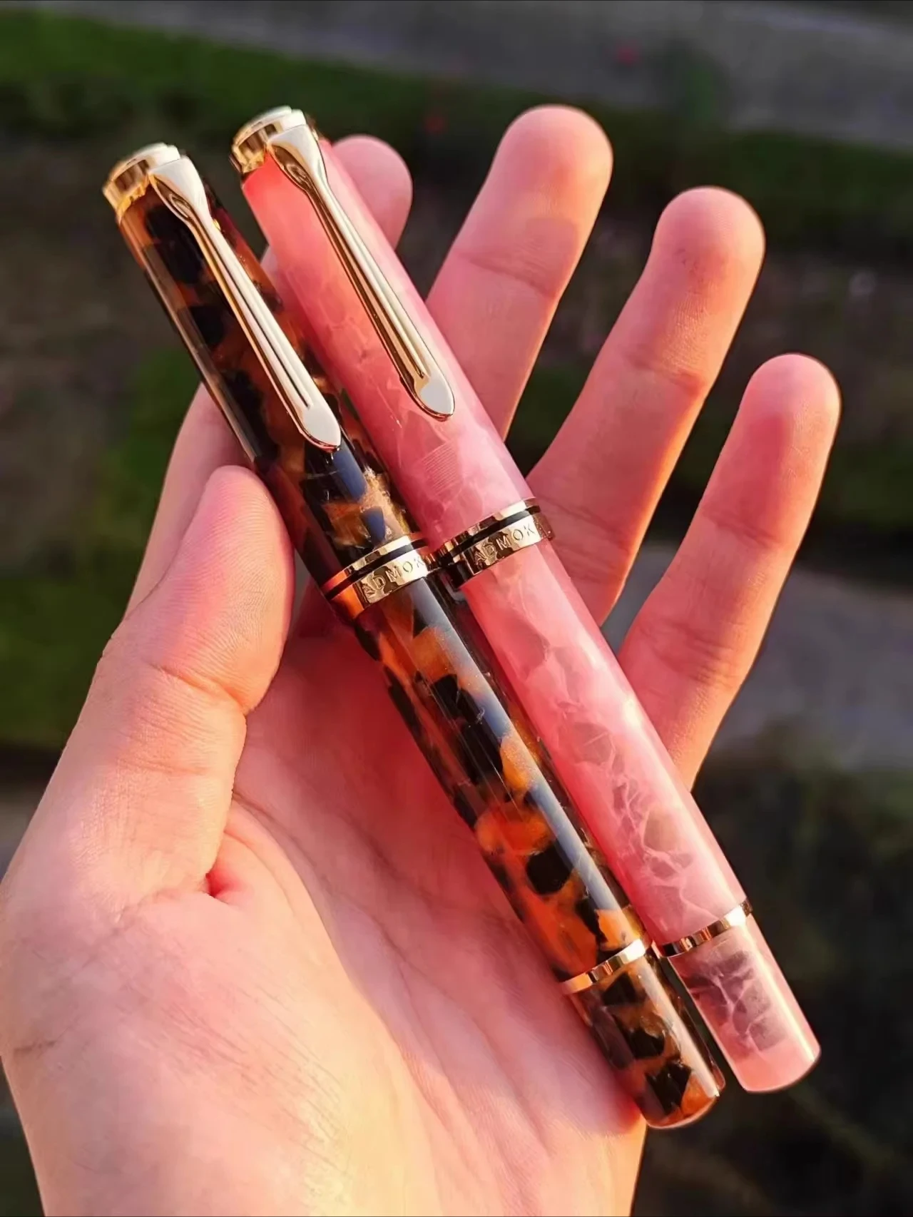 New Color ADMOK M800 Smooth Acrylic Piston Fountain Pen BOCK/Schmidt Soft No.6/35# Nib Inking Students Writing Pen Gift