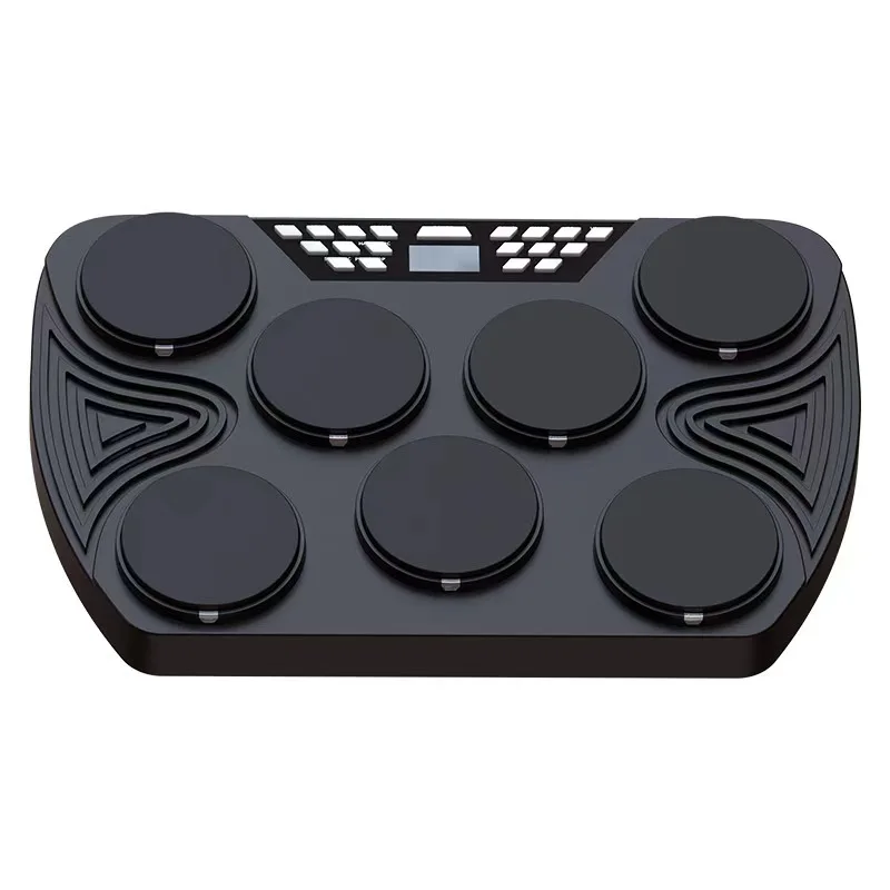 

2025 Portable Electric Drum Kit Digital Drum Pad with Velocity Sensitive Pads Smart LED Lights & Built-in Beats