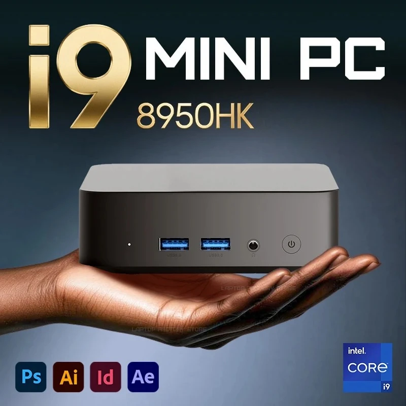 2026 Mini PC Intel Core i9 8950HK 16GB RAM 2TB SSD PC Gamer Computer Dual WIFI BT5.2 4K HD Mini Gaming Pc Desktop