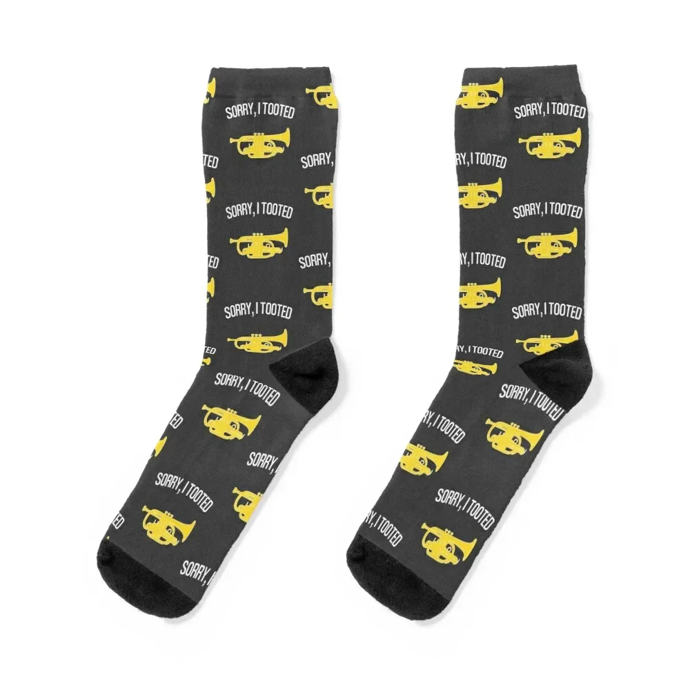 

Cornet - SORRY, I TOOTED - Funny trumpet gift / Funny cornet gift Socks Lots hiphop Woman Socks Men's