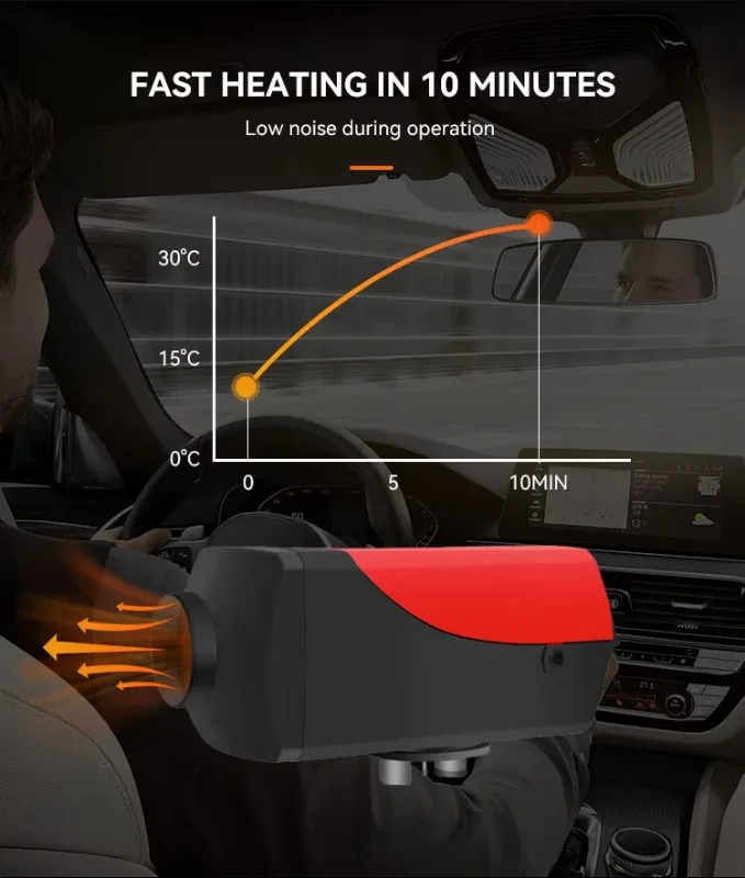 مجموعة كاملة من سخان التوقف بالديزل 5KW 12V، خزان 10 لتر وجهاز تحكم عن بعد الكل في واحد نظام تسخين منخفض الضوضاء لشاحنة RV