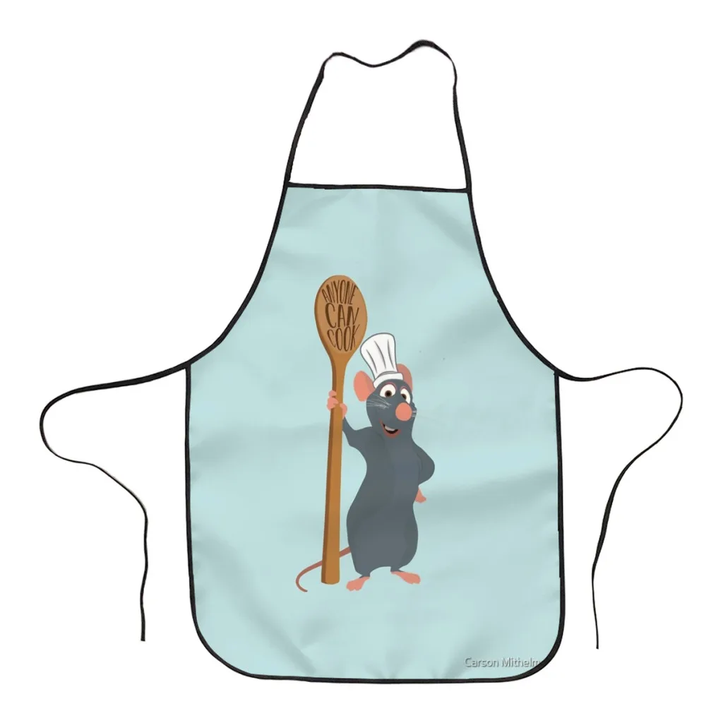 

Fashion Design Ratatouille - Anyone Can Cook - Remy Apron Store Logo For Women Gift Composite Fabric Cleaning Pinafore