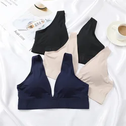 1 Piece Summer Pop-up Beauty Back Bra Nylon Non-marking Deep V WOMEN'S Beauty Back Non-steel Ring Bra