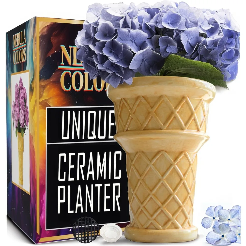 

Очаровательный керамический горшок для мороженого-уникальный горшок для любителей комнатных растений-милые цветочные горшки для комнатных растений