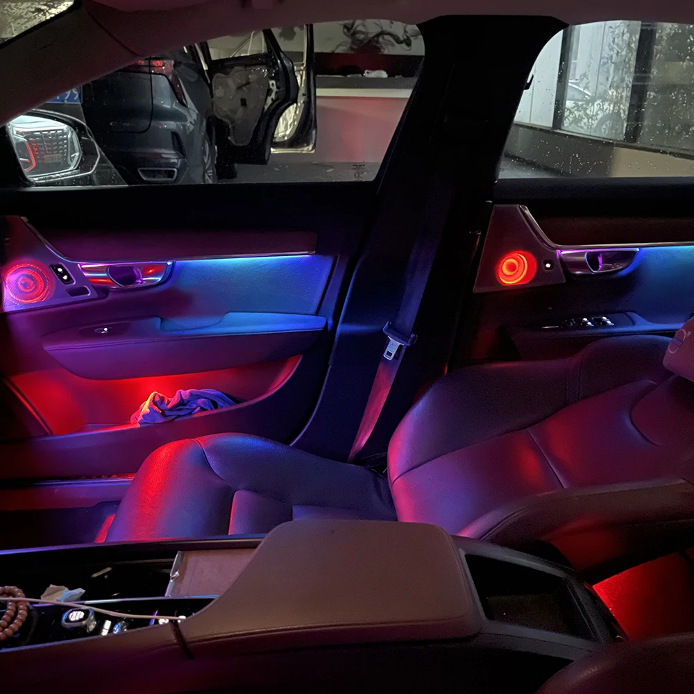 

Ambient Light Rainbow Symphony Dynamic Carbon Fiber LED Strip For S90 (2017-2024) 12V Auto Peach Wood Interior Lighting 5W