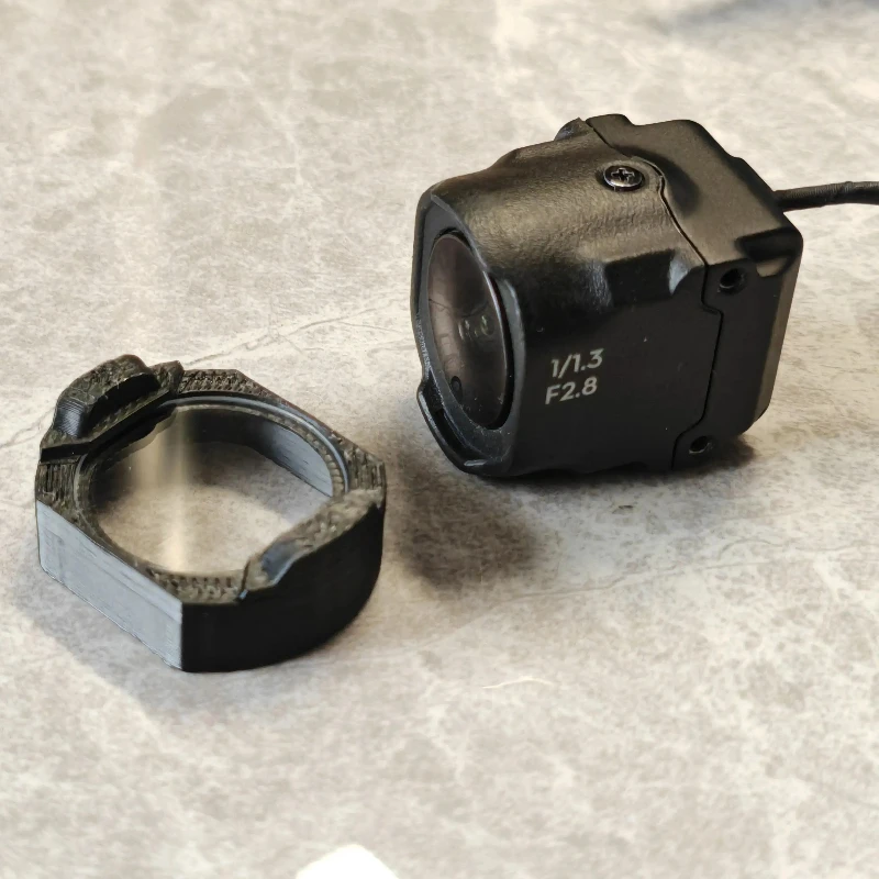 For DJI O4 Pro Camera Lens Protective Cover 3D Printed TPU Frame Quartz Glass FPV Drone Dustproof Anti-drop Protector Cap