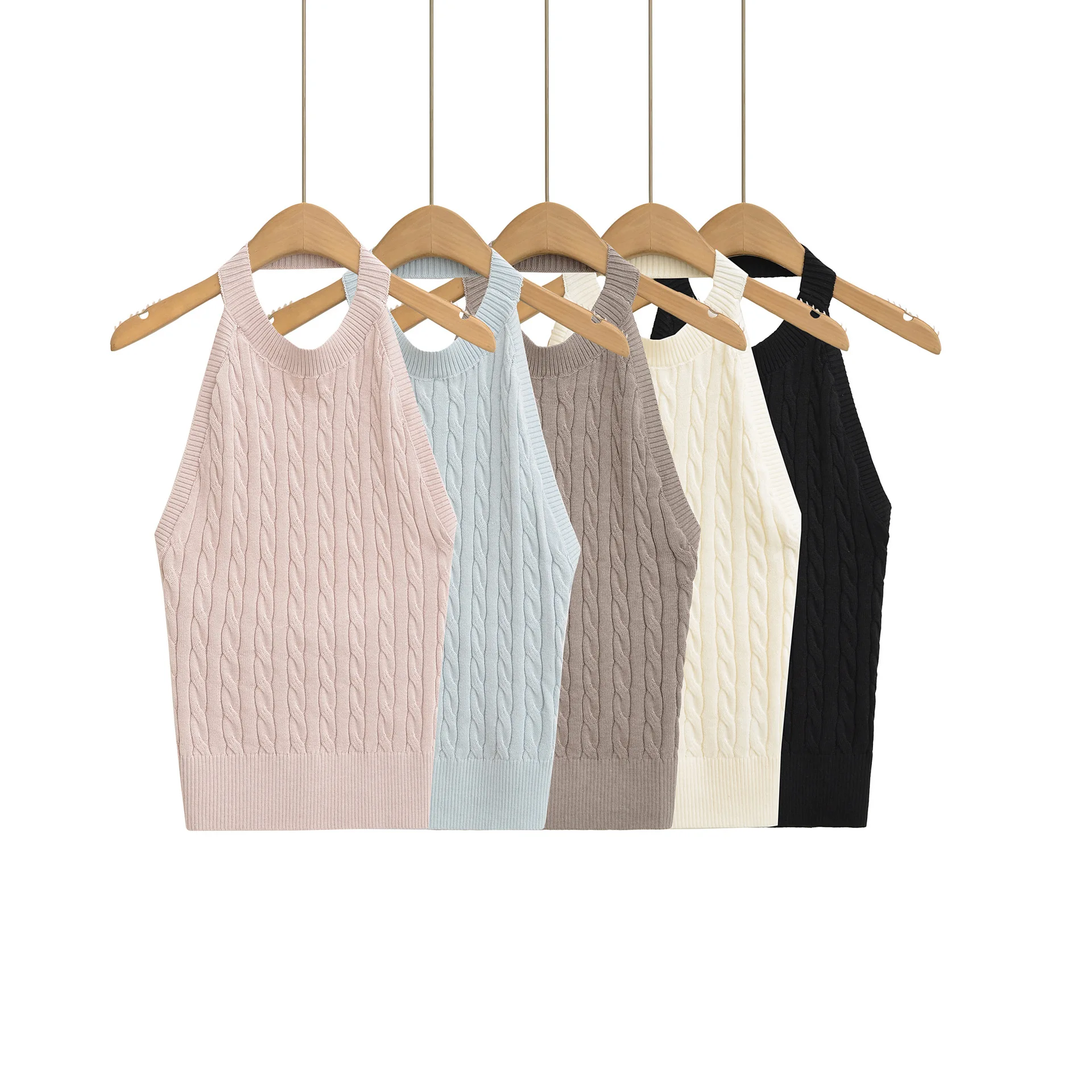 

Винтажный вязаный жилет с открытой спиной на тонких бретельках, женский топ без рукавов на осень, модная утягивающая верхняя одежда, повседневный стиль