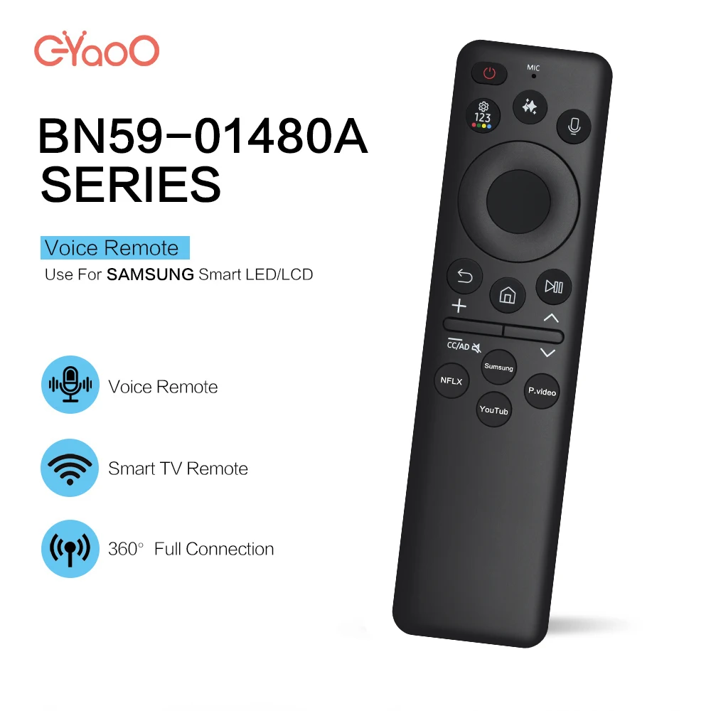BN59-01480A Solar Voice Remote Control Suitable For Samsung Smart TVs Rechargeable Solar Voice Remote Control For Q80 QN85 QN90