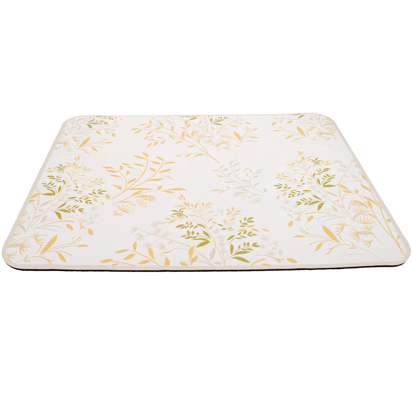 

Dish Drying Mat 30x40cm Yellow Bell Leaf Water Absorbing Sink Mats Kitchen Counter Drainer Non Slip Heat Resistant Cup Pad
