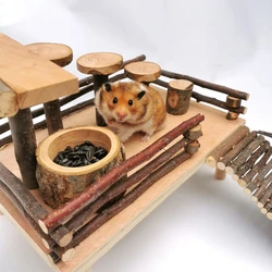 Wooden Bowl for Small Pet Hamster, Little Hedgehog Feeder, Water Food Bowl, Pet Supplies