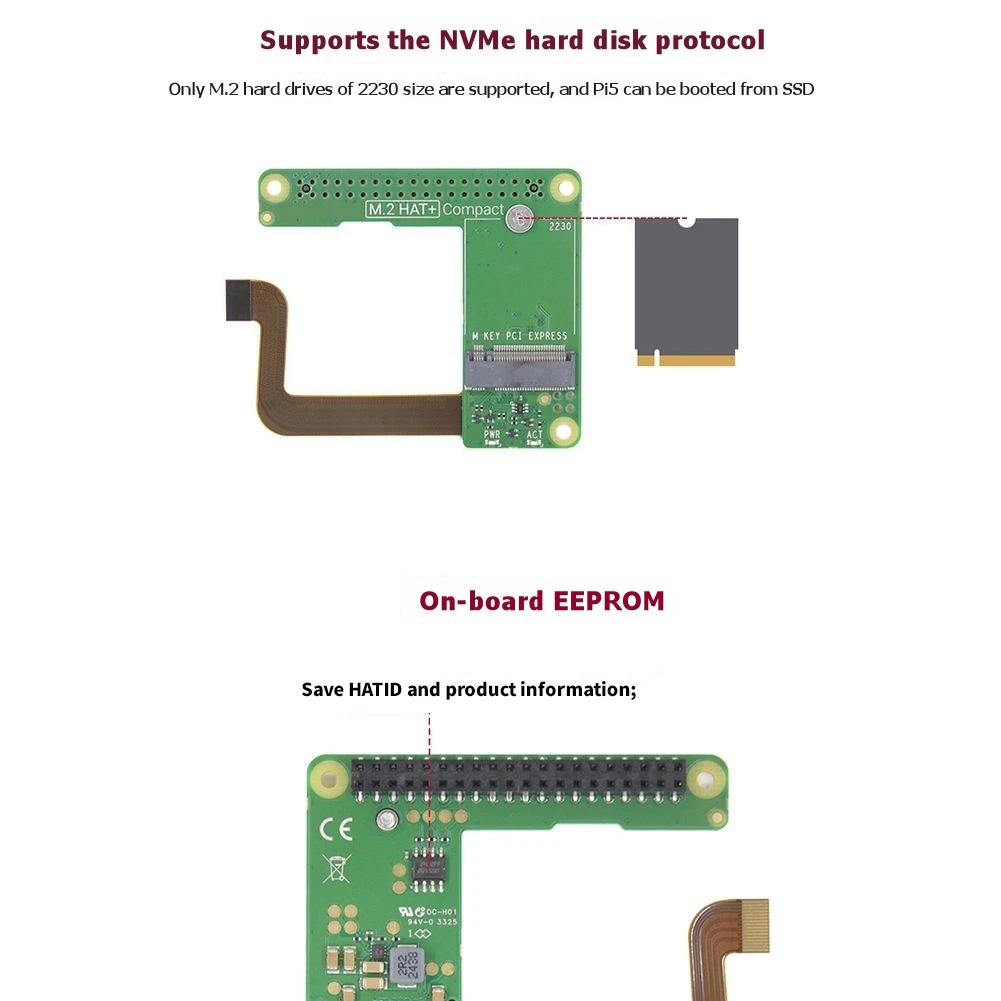 For 5 PCIe to NVMe SSD Expansion Board M.2 HAT+ Hard Drive Adapter with Case Cooling Fan