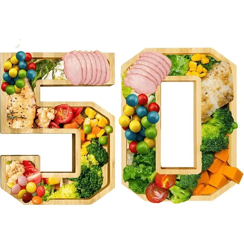 New Digital Tray Fruit Cheese Platter Vegetable Food Plate Party Supplies Cooked Food Plate Home Decoration Crafts Xmas Gift
